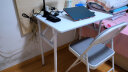 赛森电脑桌台式学生简易书桌家用可折叠桌写字桌出租房阳台化妆小桌子 桌椅组合（80*60单桌+折叠椅） 实拍图