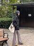 吉普2024年新款時(shí)尚加厚保暖外套男女冬季拼接撞色寬松羽絨服 黑色 XL（135-150） 曬單實(shí)拍圖