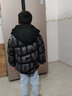 奧米鼠男童棉服外套中大童棉衣加絨加厚男孩衣服中長款冬裝寶寶保暖棉襖 黑色 130 曬單實拍圖