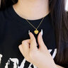 中國黃金（CHINA GOLD）愛心黃金吊墜女足金鏤空掛墜首飾金生日禮物送女友老婆教師節(jié)禮物 【京速達】足金吊墜 約2.3g【贈銀鏈】 曬單實拍圖