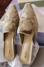 金利來（goldlion）女鞋新中式刺繡花包頭半拖鞋女外穿低跟穆勒鞋G665420289淺綠37 曬單實拍圖