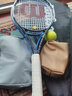 威爾勝（Wilson）威爾遜網(wǎng)球拍羽毛球拍吸汗帶PU聚氨酯手膠 干性粘性磨砂防滑柄皮 白色12條粘性帶孔-WRZ4006WH 曬單實拍圖