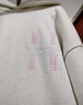 MEDM潮牌秋季刺繡logo連帽衫衛衣男女美式街頭情侶款寬松國潮上衣 雪花灰 M 曬單實(shí)拍圖