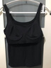 ubras【虞書(shū)欣同款】羅紋辣妹短款吊帶背心女可外穿打底 【方領(lǐng)帶杯背心】黑色 S 曬單實(shí)拍圖