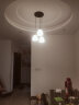 V-POWER 简约LED个性餐吊灯餐厅三头吊灯 北欧创意圆形餐桌饭厅灯3300 黑边款圆盘三头 实拍图