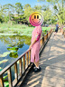 凡琴氣質(zhì)甜美減齡連衣裙女夏季方領(lǐng)側(cè)邊開(kāi)衩遮胯顯瘦裙子 粉紅 XL  曬單實(shí)拍圖