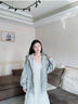 棉致寬松連帽衛衣2025新款春秋款外套女灰色美式情侶拉鏈開(kāi)衫上衣冬季 灰色春秋【升級順色內里】 S 曬單實(shí)拍圖