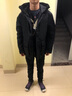 羅蒙羽絨服男士防寒保暖白鴨絨純色連帽外套男百搭韓版中青年寬松男裝 057黑色 XL 【建議130-145斤】 曬單實拍圖