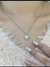 Grace Girl愛(ài)戀星河項鏈女氣質(zhì)愛(ài)心吊墜摩根石鎖骨鏈送女友情人節生日禮物 愛(ài)戀星河項鏈（粉） 曬單實(shí)拍圖