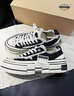 咖織（Kaazzhhee）吳建豪同款休閑鞋厚底乞丐鞋內增高男鞋2024秋季情侶做舊帆布鞋潮 乞丐鞋花黑 【鼎級版本千元品質(zhì)】 40 標準碼情侶款 曬單實(shí)拍圖