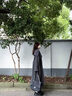 羅蒙（ROMON）法式慵懶風灰色中長款毛衣外套女秋冬季2025新款寬松外穿針織開衫 灰色 均碼 -90-140斤 曬單實拍圖