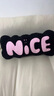 珊野nice沙發(fā)靠枕網(wǎng)紅靠背床頭客廳創(chuàng  )意靠墊枕頭床上睡覺(jué)臥室長(cháng)條女生 黑粉nice抱枕 中號60cm【帶拉鏈】 曬單實(shí)拍圖