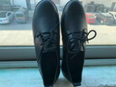 斷碼紅青蜒真皮單鞋女春秋軟底平底防滑舒適工作鞋加絨媽媽鞋 黑色【加絨】 38 曬單實(shí)拍圖