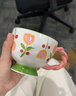 肆月陶瓷馬克杯大容量早餐杯高顏值水杯兒童牛奶杯燕麥杯子家居館 綠色郁金香 1個(gè)丨尺寸見(jiàn)第二張圖 曬單實(shí)拍圖