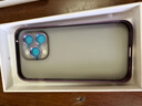 【品牌原裝】 蘋果14promax手機殼iphone14保護套金屬邊框半透明 蘋果14pro【暗紫色】超薄磨砂丨鈦合金原機邊框 曬單實拍圖