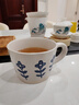 CCKO馬克杯陶瓷水杯家用帶把辦公室咖啡杯茶杯高顏值早餐杯燕麥牛奶杯 350ml小藍(lán)花咖啡杯【純手工】 曬單實(shí)拍圖