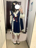 閃動(dòng)少女（SHANDONGSHAONV）洛麗塔秋冬Lolita300斤特大碼女裝軟妹洋裝小清新寬松長(cháng)袖連衣裙 溫柔藍【連衣裙+蝴蝶結】 M 建議100斤內 曬單實(shí)拍圖