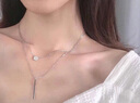 YYYDS S925銀雙層疊戴項(xiàng)鏈輕奢高級(jí)2025年新款女七夕情人節(jié)禮物送女友 S925銀雙層疊戴圓形一字項(xiàng)鏈 曬單實(shí)拍圖