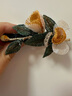 奢蔻（Cercoo）Cercoo/奢蔻玫瑰花巢手工編織花發(fā)卡浪漫后腦勺盤(pán)發(fā)橫夾半發(fā)頂夾 橘色 曬單實(shí)拍圖