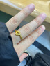 周六福（ZLF）  黃金戒指女款5D硬金海豚愛心指環(huán)送女友 定價 11號-0.79g 曬單實拍圖