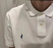 POLO拉夫勞倫短袖polo衫男士翻領(lǐng)商務(wù)休閑純色夏季新款寬松半袖體恤衫 白色寶藍標 M 150斤左右 曬單實(shí)拍圖