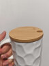 传旗陶瓷马克杯350ml带勺盖咖啡杯办公水杯茶杯牛奶杯喝水杯 和平白 实拍图