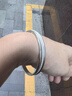 老廟銀手鐲足銀女三生三世蝴蝶鈴蘭花三環(huán)手鐲送女友送老婆生日禮物 蝴蝶鈴蘭手鐲58#約25g+禮盒 曬單實(shí)拍圖