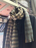 斐卡薇圍巾女2023秋冬新款千鳥(niǎo)格防風(fēng)護頸學(xué)生保暖兩用披肩圍脖送女友 牛仔藍【約190*54cm】 曬單實(shí)拍圖