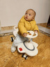 BABYLABOLABO兒童扭扭車(chē)3-6歲電動(dòng)搖搖車(chē)妞妞車(chē)寶寶溜溜車(chē)搖擺車(chē)子電動(dòng)扭扭車(chē) 奶白色【電動(dòng)雙驅+音樂(lè )燈光】 曬單實(shí)拍圖