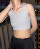 簡(jiǎn)態(tài)（Janest）佐馳歌無(wú)痕隱形束胸內衣女les帥t大胸顯小運動(dòng)減震防下垂學(xué)生超平 灰色 L(106-120斤)上胸圍86-90cm 曬單實(shí)拍圖