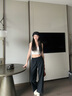 NEPA耐葩2024年春夏新品戶外女士褲子涼爽彈力休閑闊腿褲7K46323 黑色C01 165 68A（070） 曬單實(shí)拍圖