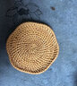 沉弗杯墊越南秋藤手工編藤復古茶托茶杯托碗墊隔熱墊紫砂壺墊茶道配件 花邊形【單個(gè)】 曬單實(shí)拍圖