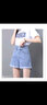 紅蜻蜓 2025年高腰牛仔短褲女夏季新款顯瘦小個(gè)子a字女士闊腿熱褲女裝 淺藍(lán)色 28 曬單實(shí)拍圖