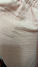 全棉時(shí)代（PurCotton）春夏男女士雙層紗布家居服套裝純棉睡衣舒適透氣不悶汗 怡然粉(長(cháng)褲) M (女160/男170) 曬單實(shí)拍圖