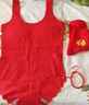 伊服酷姿女童紅背心本命年內衣發(fā)育期兒童紅色內褲12女孩內衣13歲大童背心 4件套-6149文胸1+5114+2316紅 L 【70-100斤】 曬單實(shí)拍圖