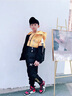 G.duck小黃鴨童裝男童冬裝加絨套裝男孩秋冬款加厚保暖三件套2024新款 明黃色 120碼建議110-120cm6-7歲 曬單實(shí)拍圖
