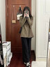 GARNUO咖色小西裝外套女2025春秋新款高級設計感小眾小個子短款休閑西服 咖色 S【80-100斤】 曬單實拍圖