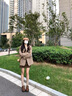 她芙（tafu）品牌女裝休閑小西裝外套女2025春秋新款韓版氣質(zhì)小個子單排扣西服 奶咖色 M 曬單實(shí)拍圖