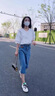 芭鳶2025年春秋夏季新款牛仔女士套裝時尚氣質女神范衣服連衣裙小個子 上衣+半身裙 S(建議88-98斤) 曬單實拍圖