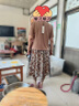 雪夕（XUEXI）媽媽夏裝母親衣服兩件套裙2025新款中老年女短袖小衫 曬單實(shí)拍圖