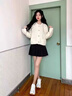 Jret白色小香風(fēng)短款外套女春季高級(jí)感溫柔風(fēng)外搭氣質(zhì)名媛針織毛衣開衫 白色 卡碼拍大 S [75-90斤] 曬單實(shí)拍圖