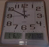 康巴丝（Compas）挂钟客厅 万年历温湿度时钟简约石英钟表挂墙2984 香槟色 37cm 实拍图
