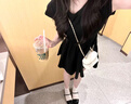 冶芷法式赫本風(fēng)黑色連衣裙子女夏季2024新款小個(gè)子小黑裙收腰顯瘦短裙 赫本風(fēng)黑色連衣裙 M（ 建議80-95斤） 曬單實(shí)拍圖