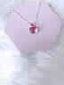 萃妃齋S925銀蘋(píng)果項鏈女輕奢鎖骨鏈粉晶吊墜送女友生日520情人節禮物 銀色蘋(píng)果項鏈(簡(jiǎn)約包裝) 曬單實(shí)拍圖