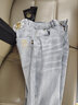 牧植歐貨潮牌高檔時(shí)尚簡(jiǎn)約牛仔褲男士男款潮流修身小腳商務(wù)男士彈力褲 淺灰色 221 29 曬單實(shí)拍圖