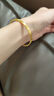 中國黃金（CHINA GOLD）足金鐲子星點手鐲女士黃金手鐲手環(huán)車七夕情人節(jié)禮物送女朋友老婆 【空心加厚】56圈號 約5.3g 曬單實拍圖