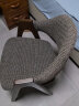 香木语 实木餐椅休闲椅咖啡椅现代简约家用布艺休闲椅子办公洽谈椅子 胡桃咖啡 榉木单把整装发货 实拍图