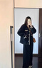 樂雅秀小香風(fēng)外套女小個(gè)子2025春秋冬新款厚外套羔毛服毛茸茸皮毛一體 優(yōu)雅黑 S 曬單實(shí)拍圖