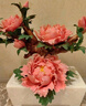 東方泥土《花開富貴》陶瓷手工牡丹花仿真大號(hào)盆栽擺件桌面裝飾品 花開富貴（盆栽 大號(hào)粉 橫版） 曬單實(shí)拍圖