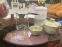季慕家窯變青蓮壺承家用干泡茶盤簡約復古粗陶小型茶臺托盤陶瓷功夫茶具 窯變一品青蓮壺承 曬單實拍圖